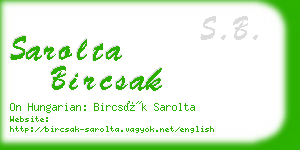 sarolta bircsak business card